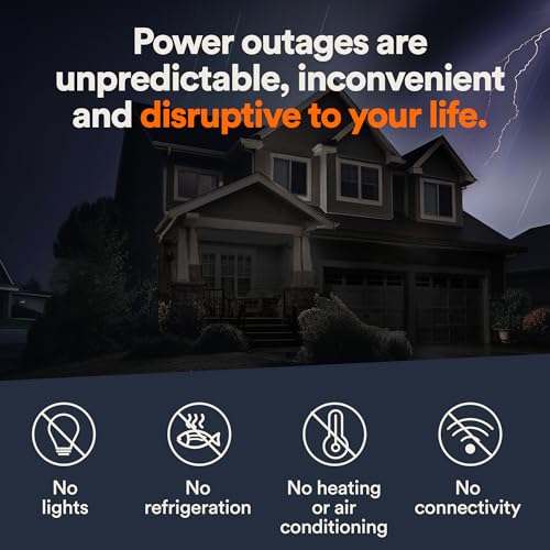 Generac Guardian 24kW Home Standby Generator with 200 Amp Transfer Switch, Durable All Aluminum, WiFi Enabled with G-Force Engine, Easy to Use, Whole House Power Backup, Smart Outage Solution - Bisque