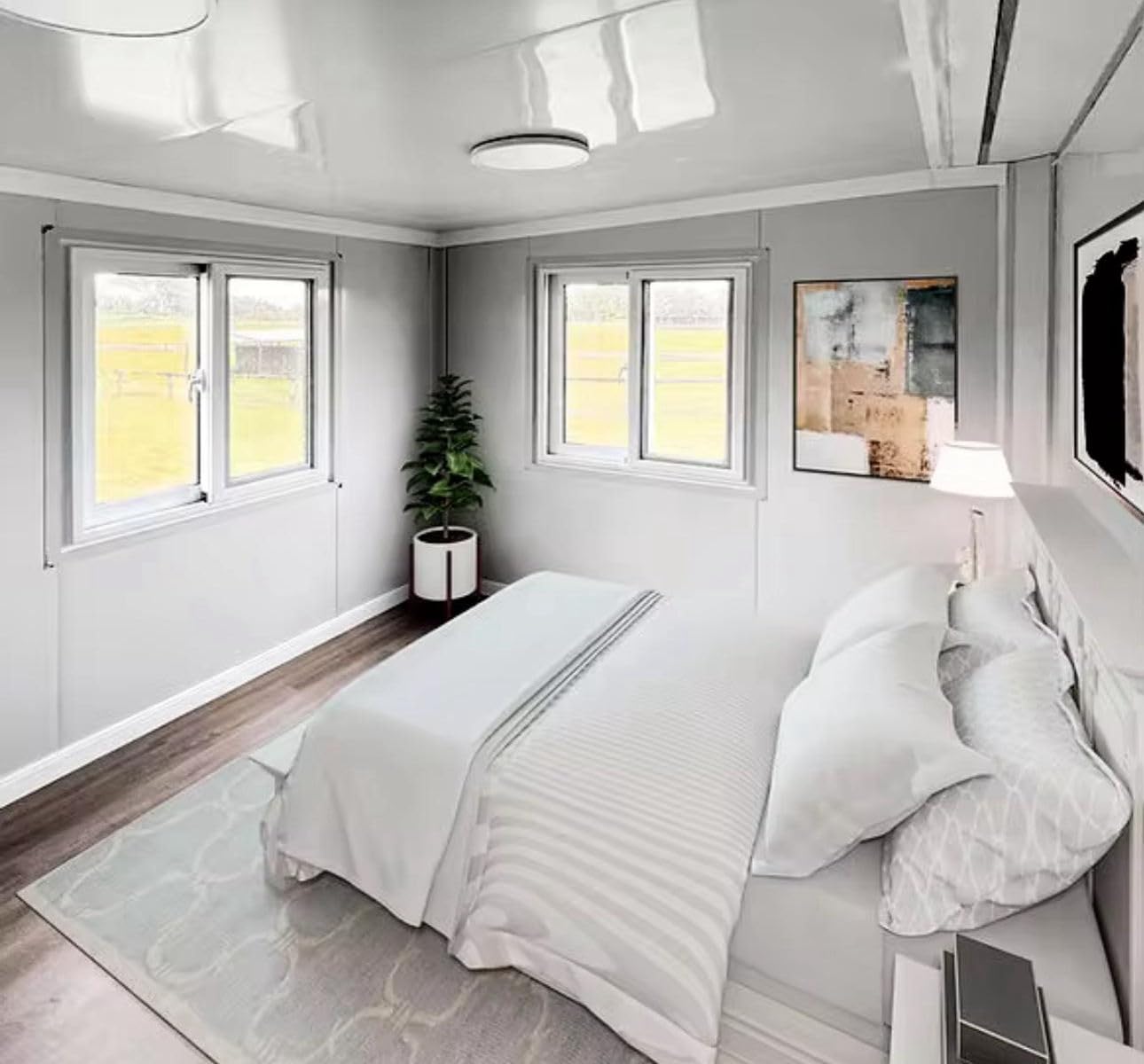 Portable Prefab Tiny Home for Sale 40ft Expandable Modular Homes with 3 Bedrooms 1 Kitchen & Bathroom, Customizable Mobile Container Foldable Tiny Houses to Live in for Adult
